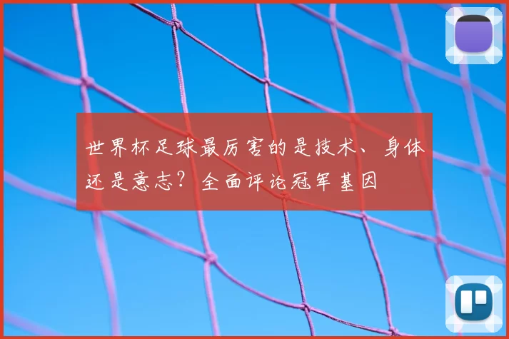 世界杯足球最厉害的是技术、身体还是意志？全面评论冠军基因