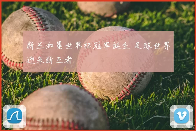 新王加冕世界杯冠军诞生 足球世界迎来新王者