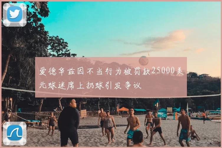 爱德华兹因不当行为被罚款25000美元球迷席上扔球引发争议